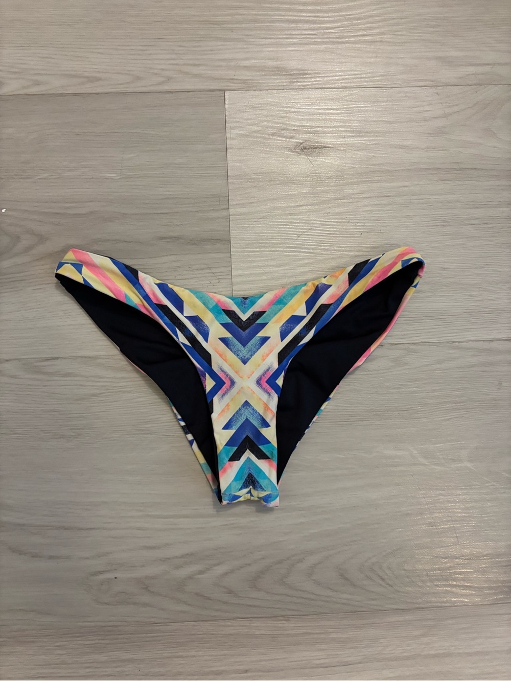 Women’s Colorful Geometric Bikini Bottom - Multicolor